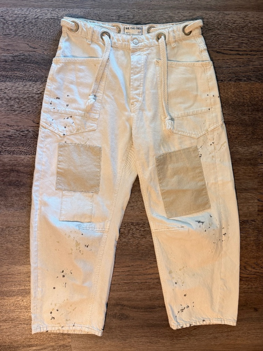 We The Free White Cargo Jeans